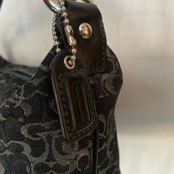 Coach EUC+++ Optic Art Demi Signature Baguette Y2K Mini Black & Silver Vintage - Picture 8 of 12